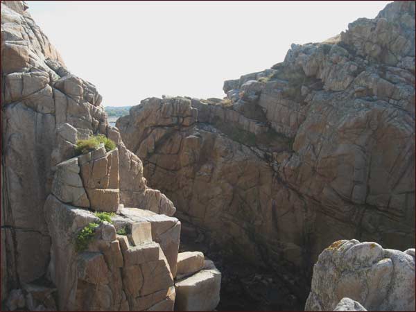 rochers de granit rose