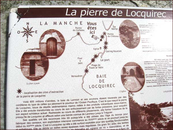 explication de l'origine de la pierre de Locquirec