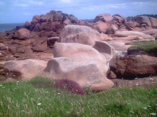 rochers de granit rose